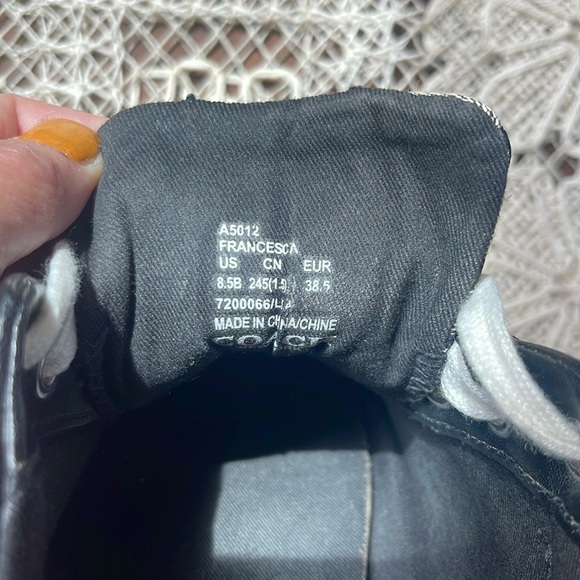 Coach Signature Logo Canvas and Leather Sneakers in black and white - Picture 9 of 9